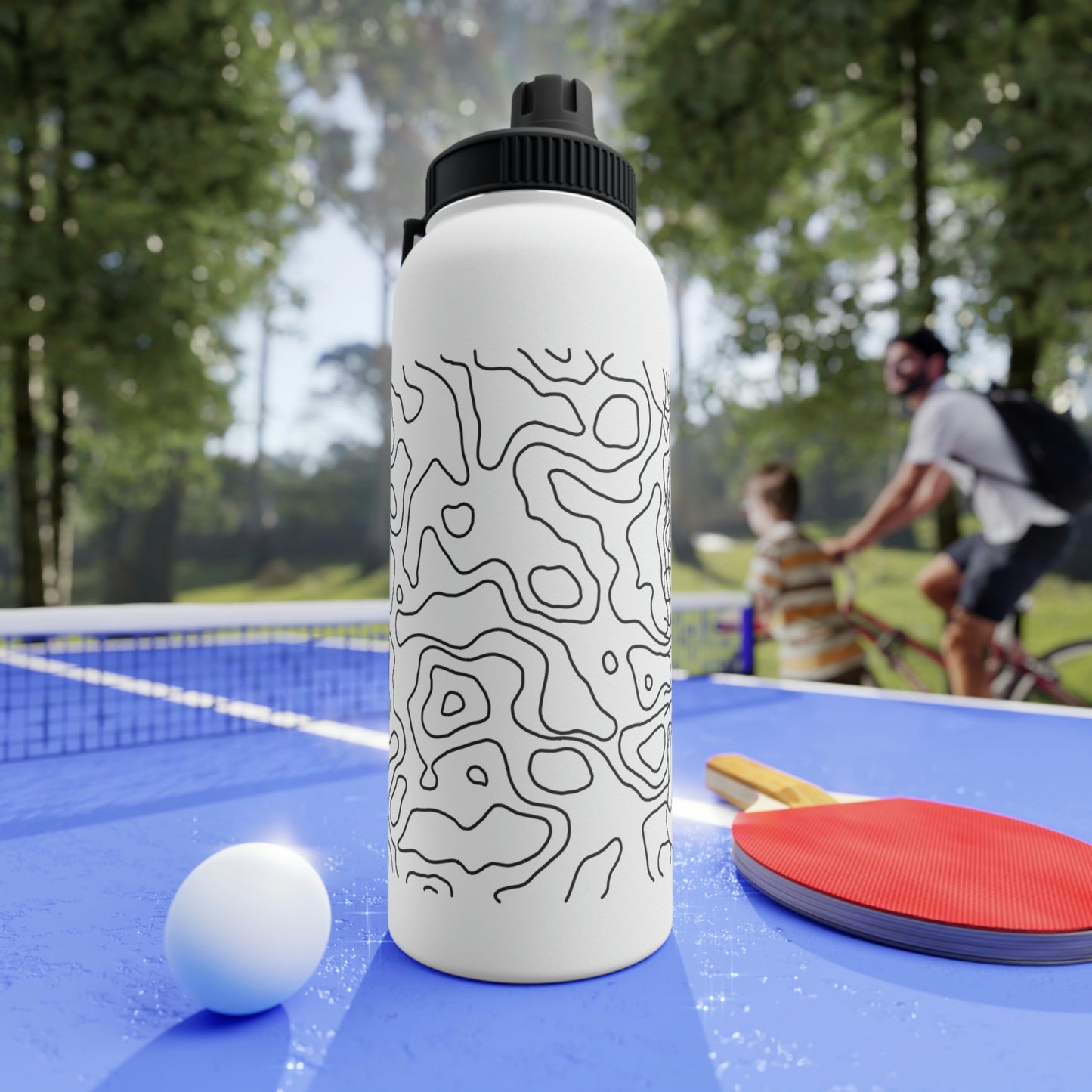 Topographic Stainless Steel Water Bottle